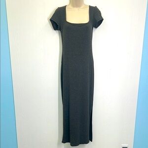 Anthropologie - See You Monday Ribbed Square Neck Maxi Dress Size Large